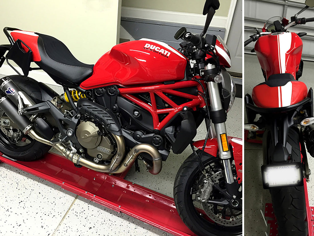 Ducati | Monster 821, 1200 14-16 | Stripe | Rider Seat Cover