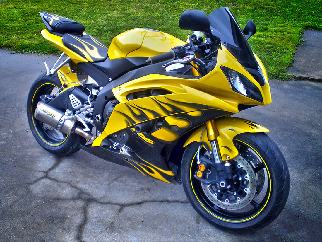 Yamaha | R6 08-16 | Flame | Rider Seat Cover