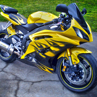 Yamaha | R6 08-16 | Flame | Passenger Seat Cover