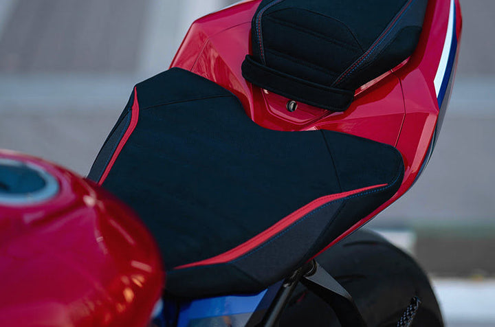 Close up of a Luimoto custom seat cover