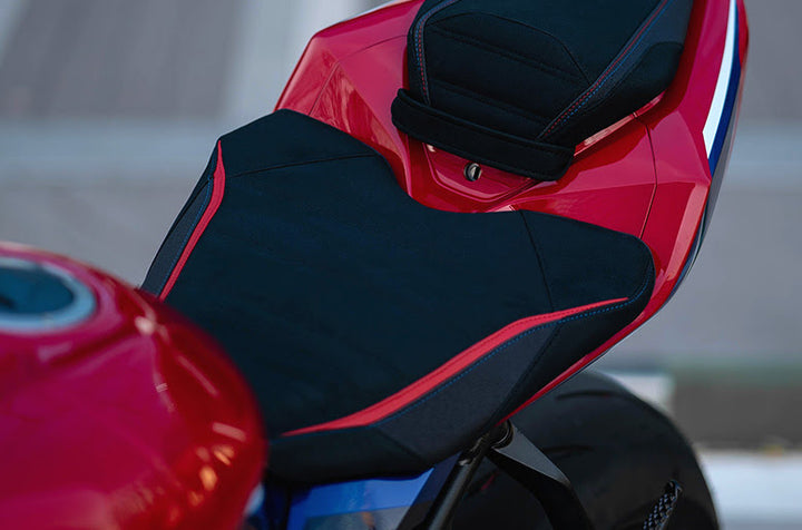 Close up of a Luimoto custom seat cover