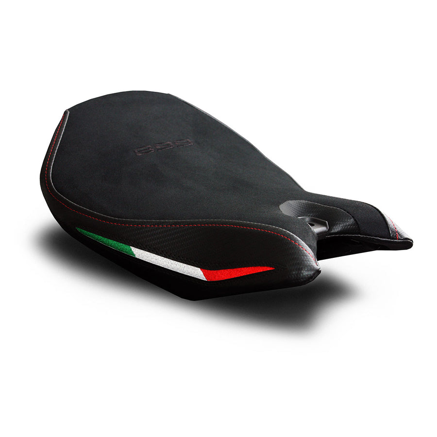 Luimoto Veloce Seat Cover For Ducati Panigale 899 2013-2015 – Black/Red Tec-Grip Suede